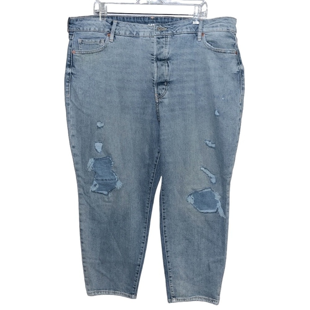 NWOT Old Navy Womans Extra High Rise Sky-Hi Straight Button-Fly Jeans Sz 22 Plus